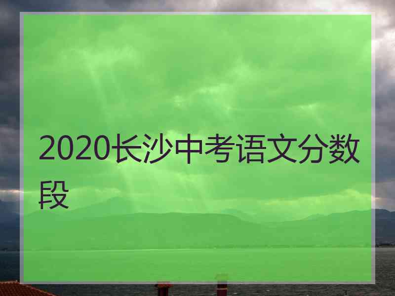 2020长沙中考语文分数段