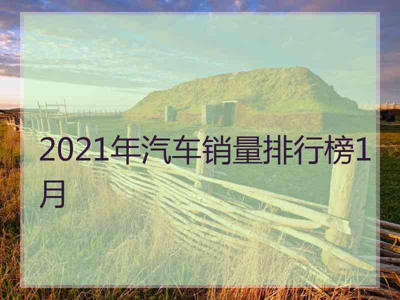 2021年汽车销量排行榜1月