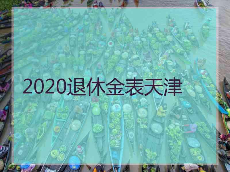 2020退休金表天津