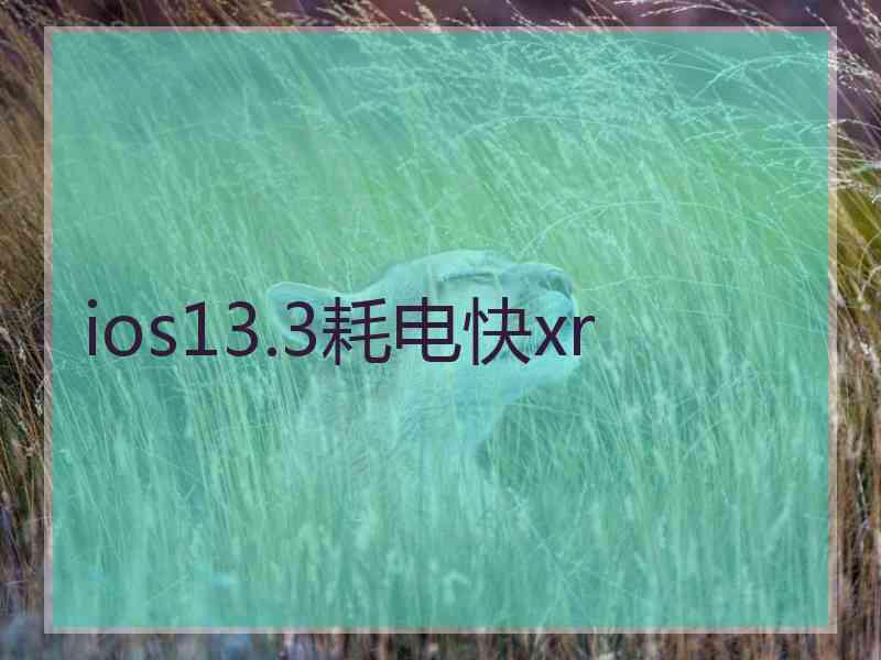 ios13.3耗电快xr