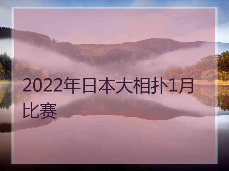 2022年日本大相扑1月比赛