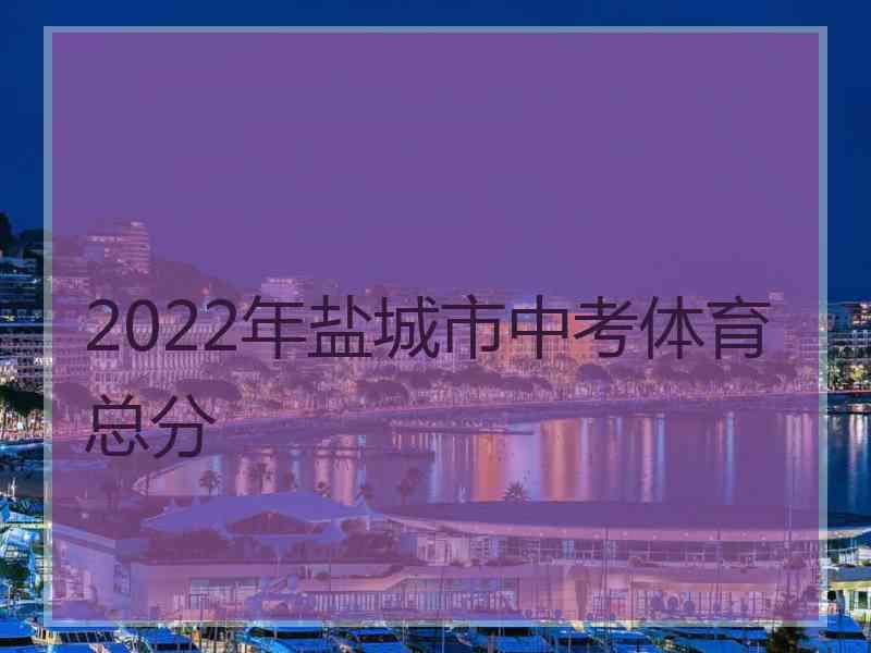 2022年盐城市中考体育总分