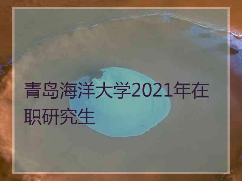 青岛海洋大学2021年在职研究生