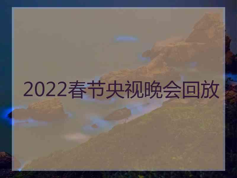 2022春节央视晚会回放