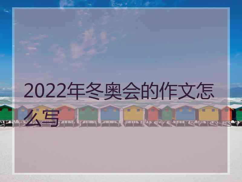 2022年冬奥会的作文怎么写