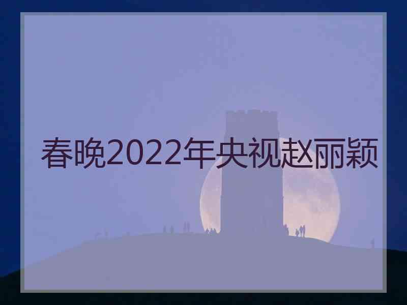 春晚2022年央视赵丽颖