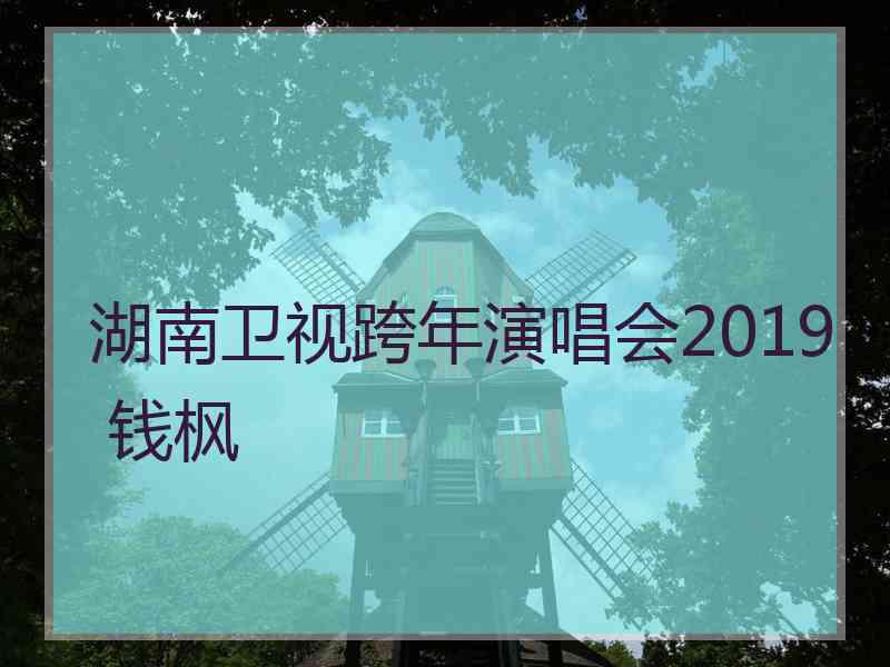 湖南卫视跨年演唱会2019 钱枫