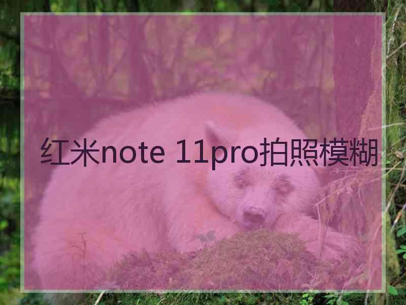 红米note 11pro拍照模糊