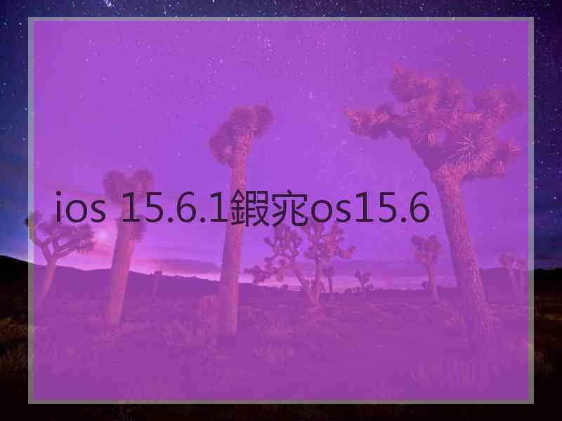 ios 15.6.1鍜宨os15.6