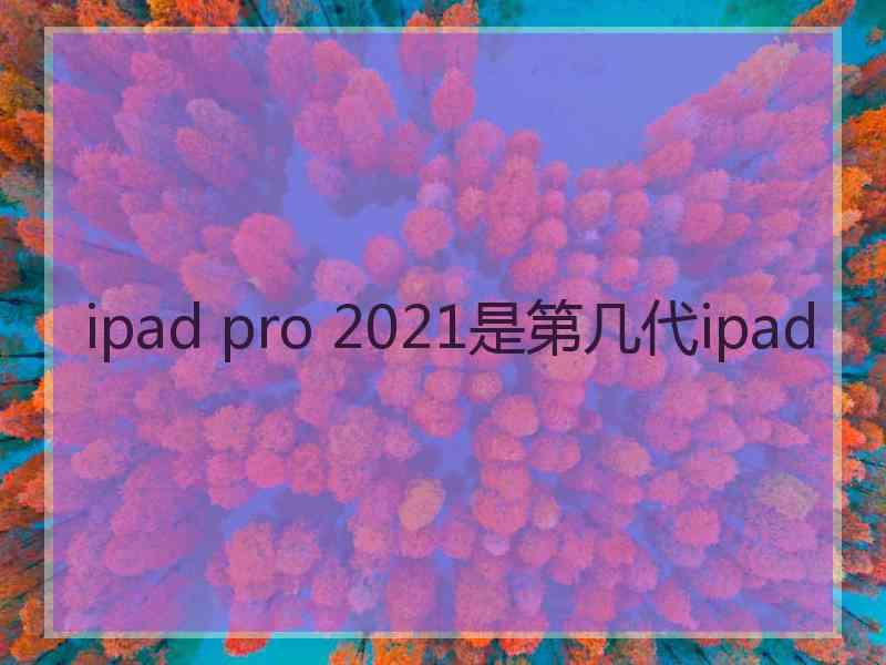 ipad pro 2021是第几代ipad