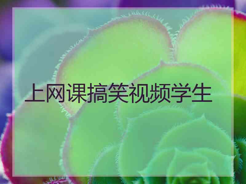 上网课搞笑视频学生