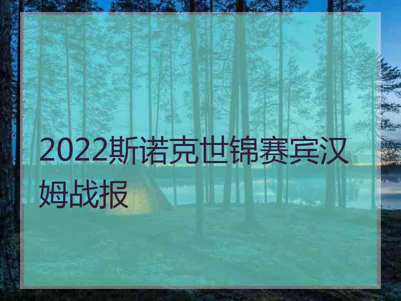 2022斯诺克世锦赛宾汉姆战报