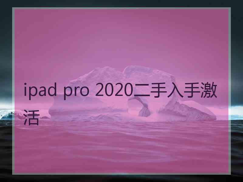 ipad pro 2020二手入手激活