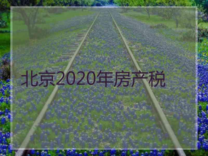 北京2020年房产税