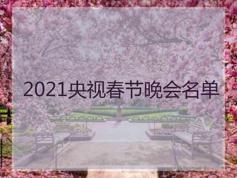 2021央视春节晚会名单