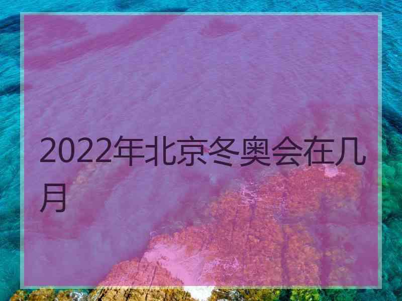 2022年北京冬奥会在几月