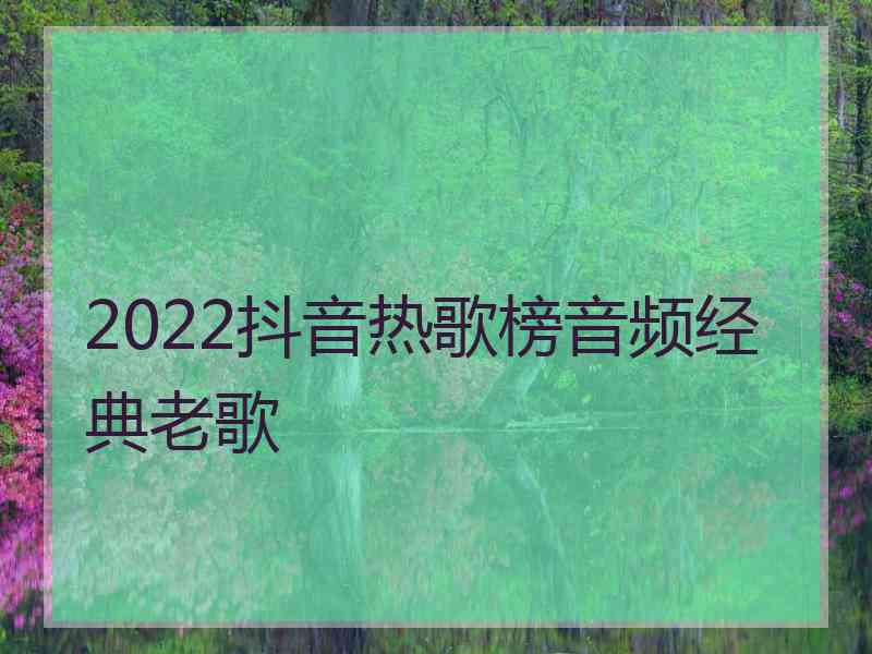 2022抖音热歌榜音频经典老歌