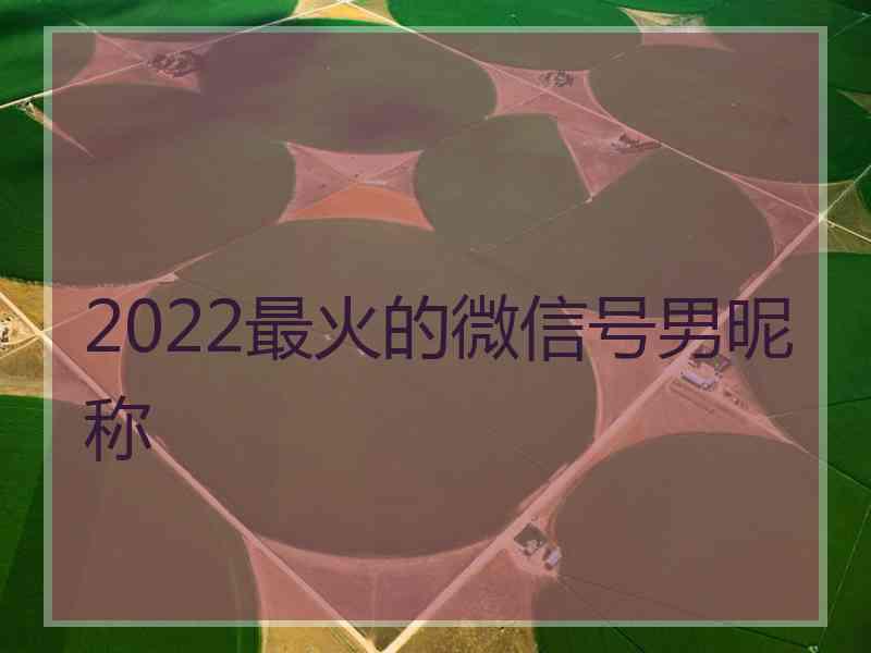 2022最火的微信号男昵称