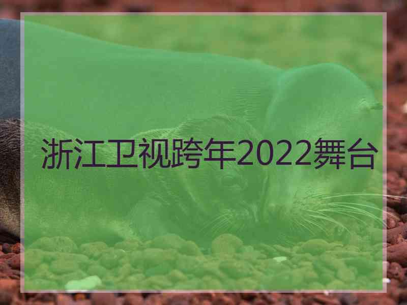 浙江卫视跨年2022舞台