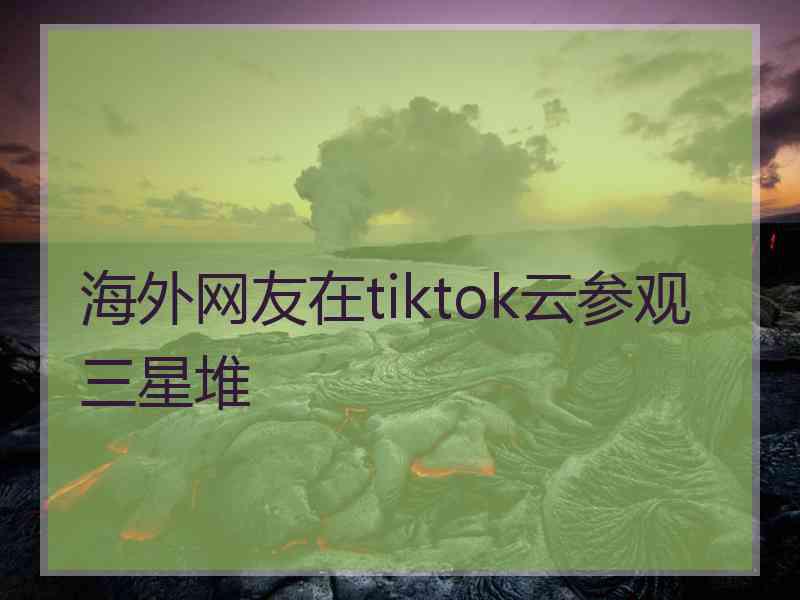 海外网友在tiktok云参观三星堆