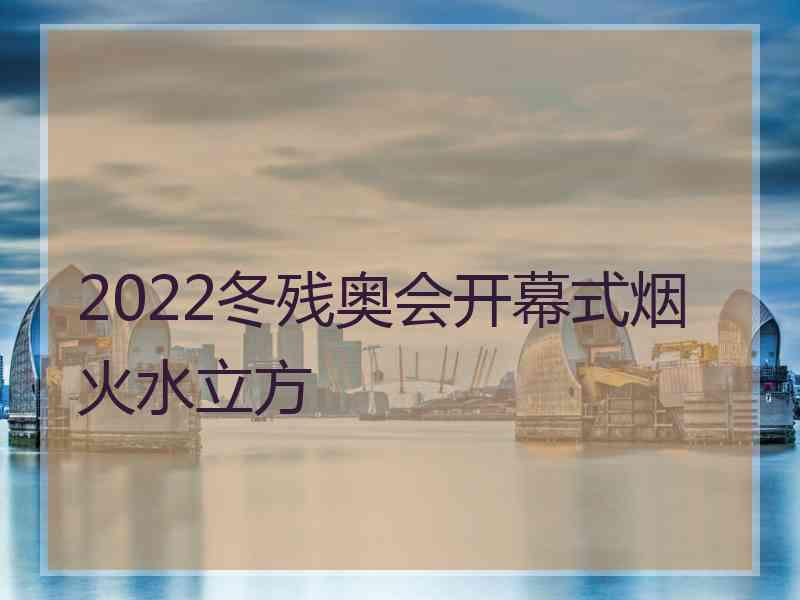 2022冬残奥会开幕式烟火水立方