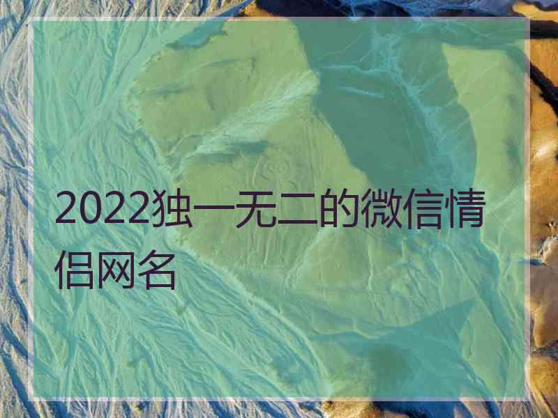 2022独一无二的微信情侣网名