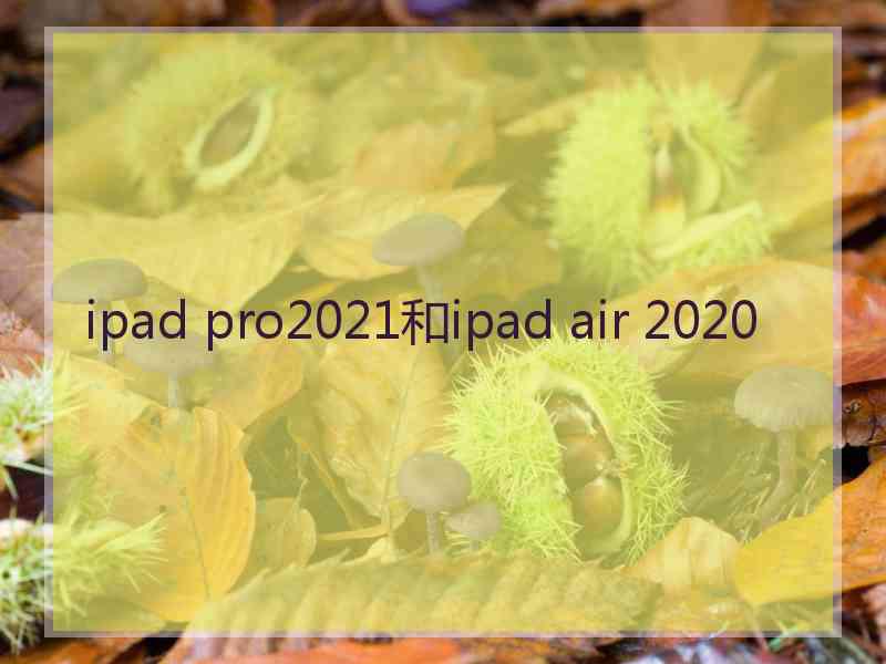 ipad pro2021和ipad air 2020