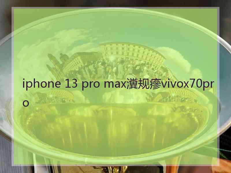 iphone 13 pro max瀵规瘮vivox70pro