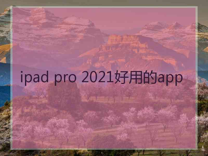 ipad pro 2021好用的app