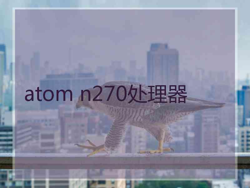 atom n270处理器