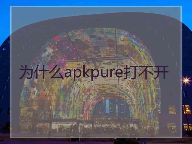 为什么apkpure打不开