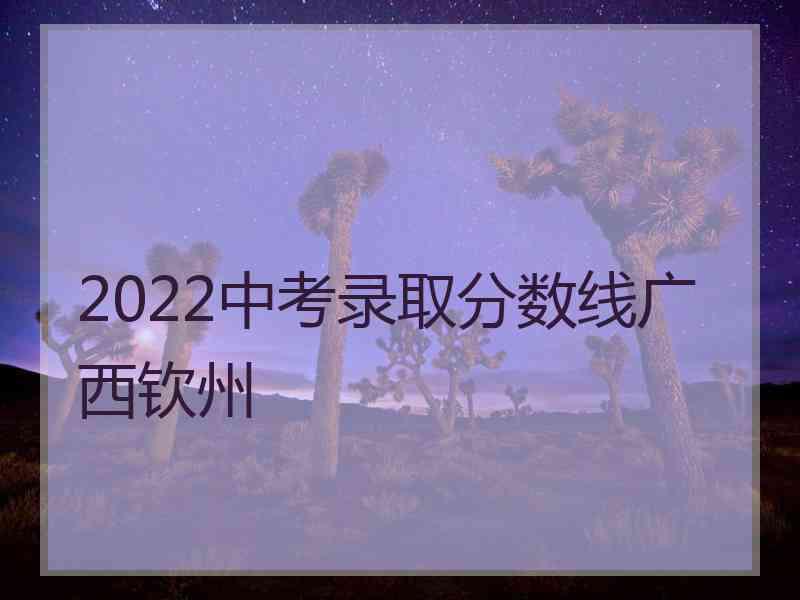 2022中考录取分数线广西钦州