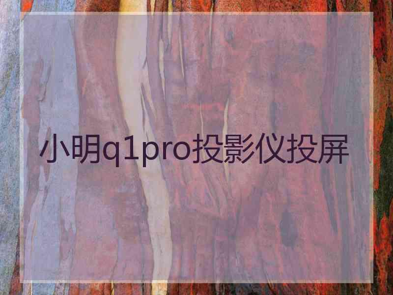 小明q1pro投影仪投屏