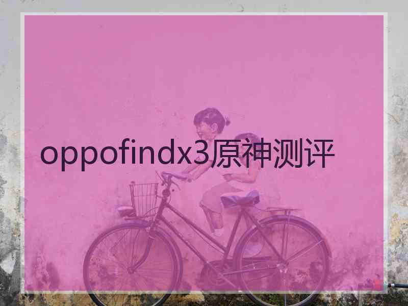 oppofindx3原神测评