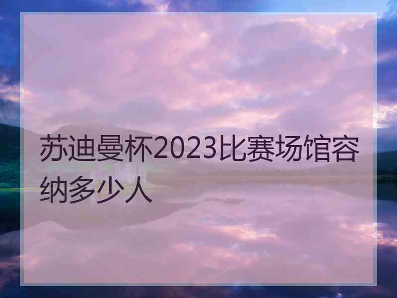 苏迪曼杯2023比赛场馆容纳多少人