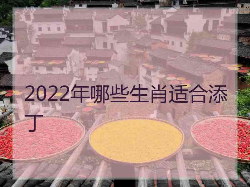 2022年哪些生肖适合添丁