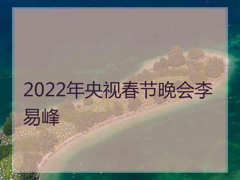 2022年央视春节晚会李易峰