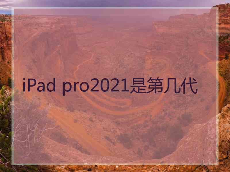 iPad pro2021是第几代