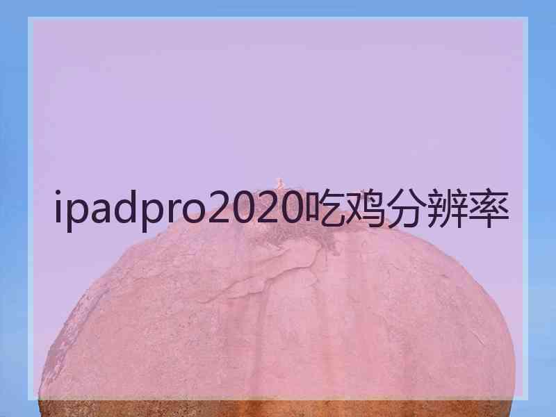 ipadpro2020吃鸡分辨率