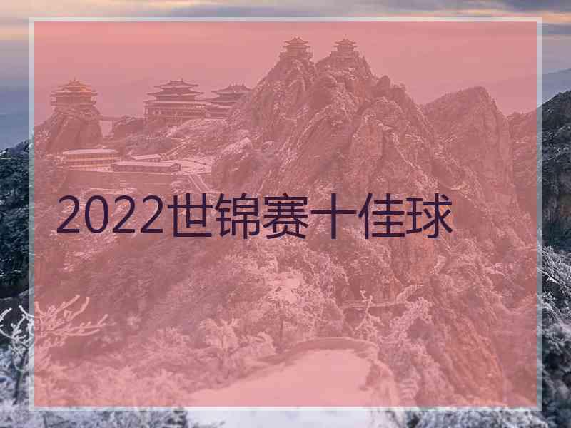 2022世锦赛十佳球