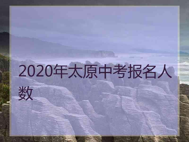 2020年太原中考报名人数