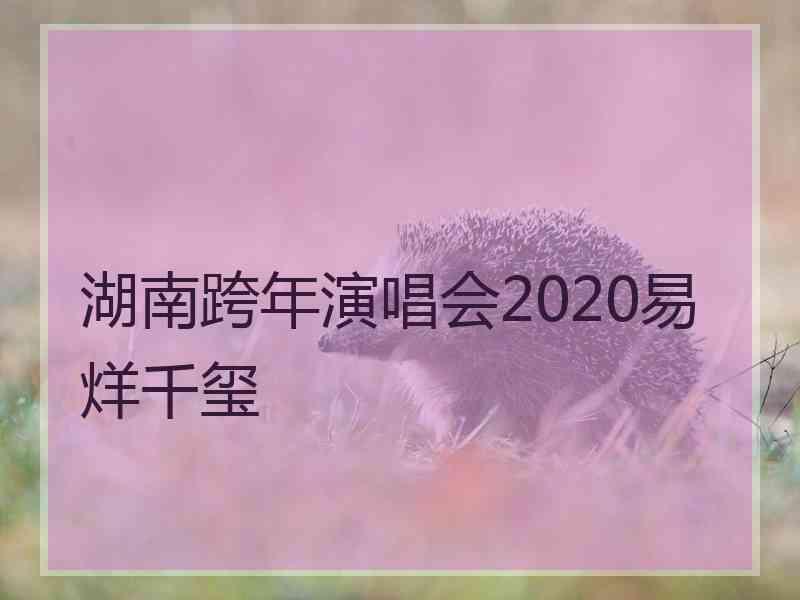 湖南跨年演唱会2020易烊千玺