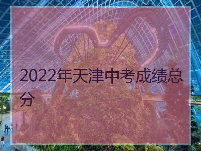 2022年天津中考成绩总分