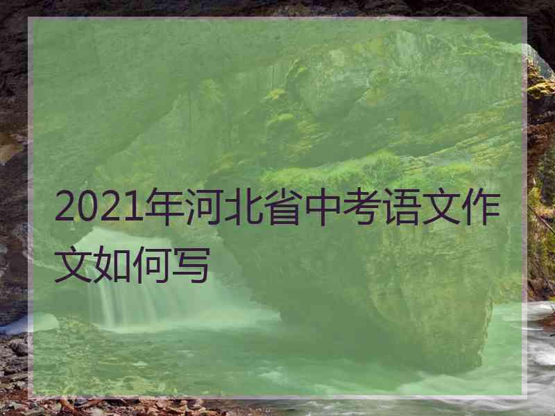 2021年河北省中考语文作文如何写