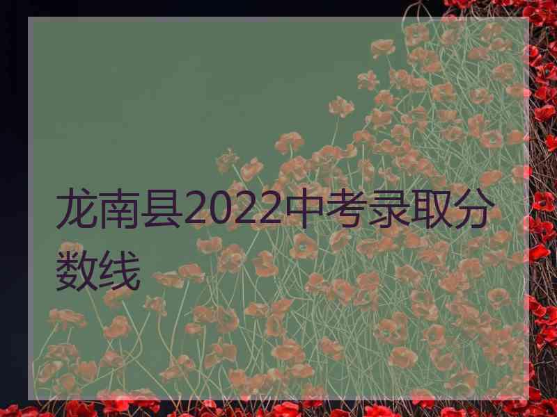 龙南县2022中考录取分数线