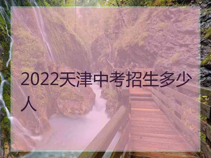 2022天津中考招生多少人