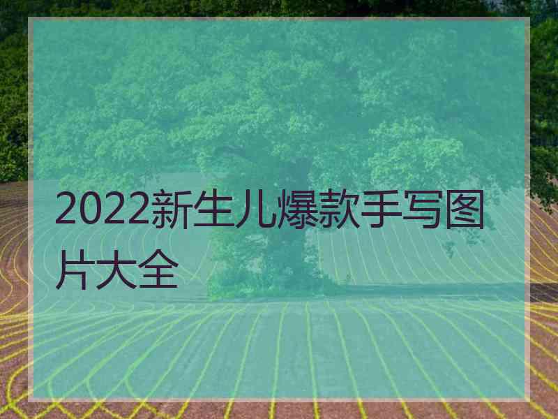 2022新生儿爆款手写图片大全