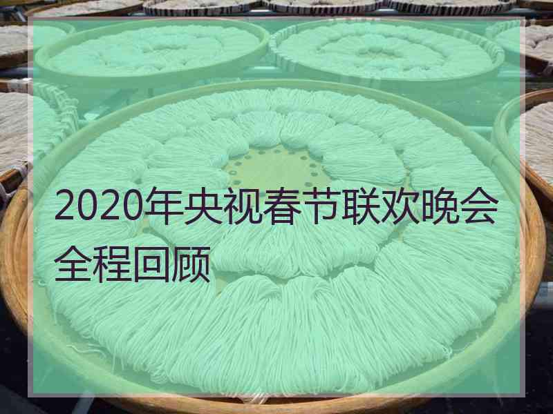 2020年央视春节联欢晚会全程回顾