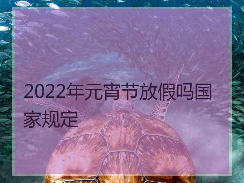 2022年元宵节放假吗国家规定