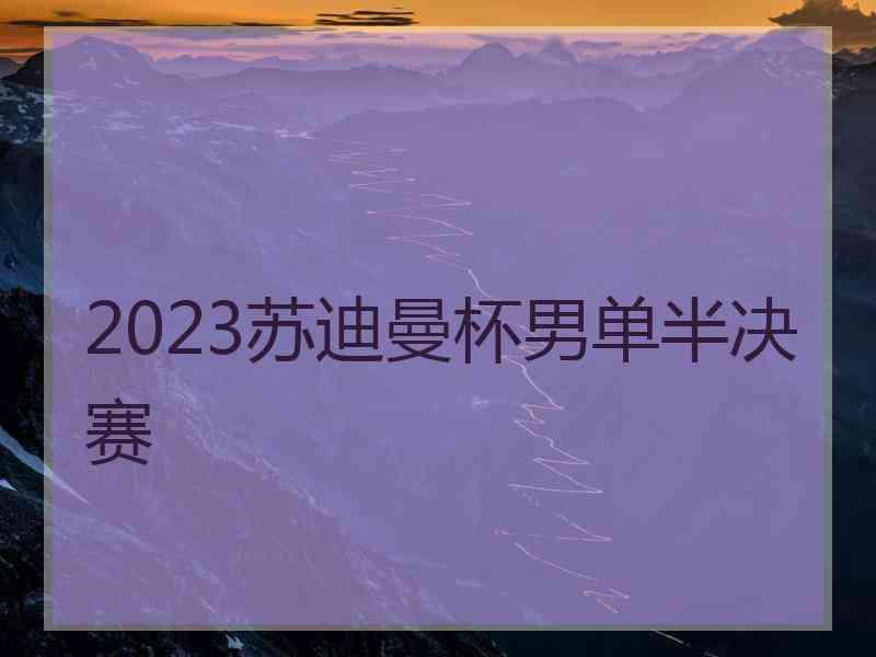 2023苏迪曼杯男单半决赛